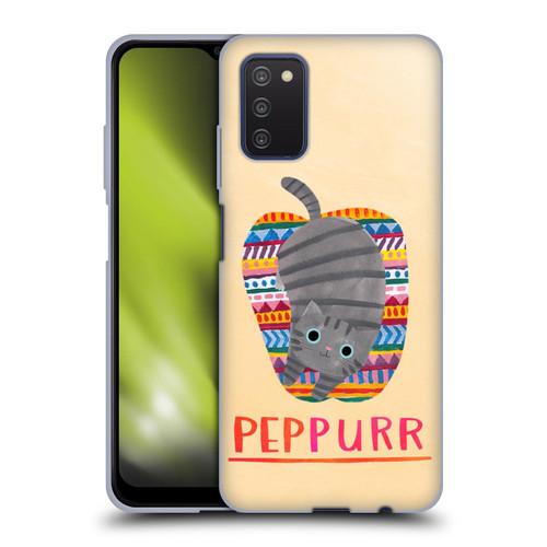 Planet Cat Puns Peppur Soft Gel Case for Samsung Galaxy A03s (2021)
