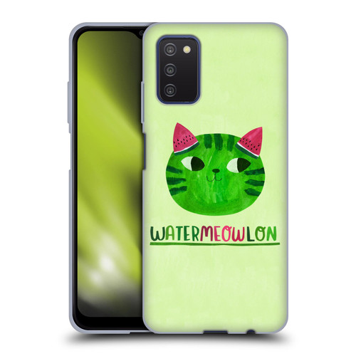 Planet Cat Puns Watermeowlon Soft Gel Case for Samsung Galaxy A03s (2021)
