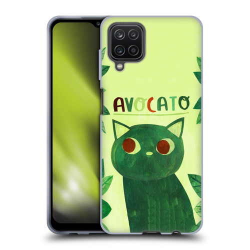 Planet Cat Puns Avocato Soft Gel Case for Samsung Galaxy A12 (2020)