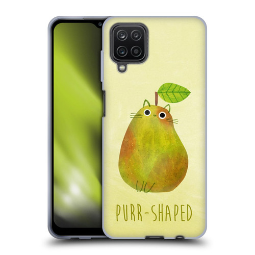 Planet Cat Puns Purr-shaped Soft Gel Case for Samsung Galaxy A12 (2020)