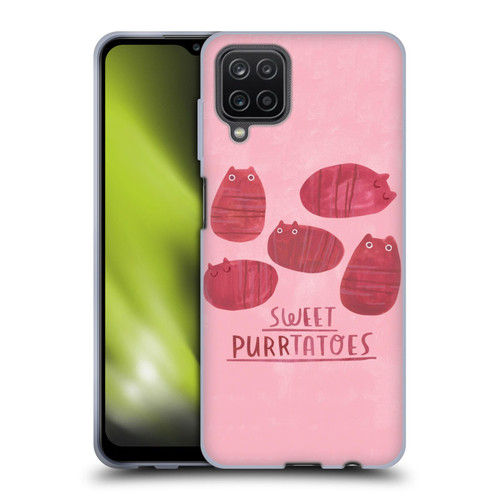 Planet Cat Puns Sweet Purrtatoes Soft Gel Case for Samsung Galaxy A12 (2020)