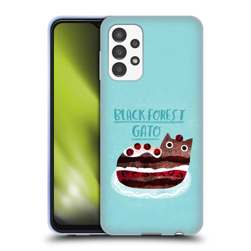 Planet Cat Puns Black Forest Gato Soft Gel Case for Samsung Galaxy A13 (2022)