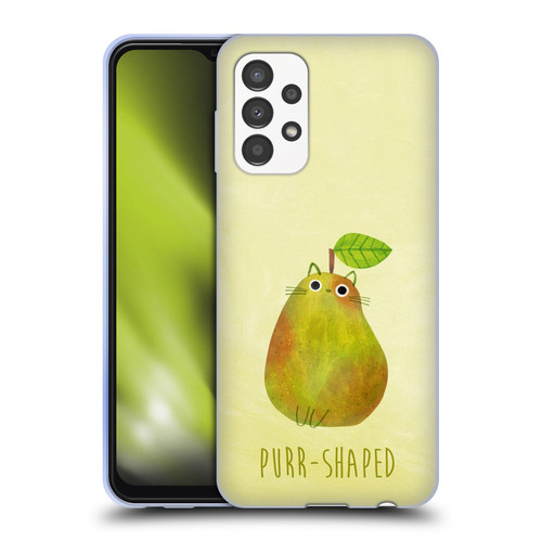 Planet Cat Puns Purr-shaped Soft Gel Case for Samsung Galaxy A13 (2022)