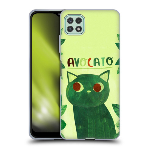 Planet Cat Puns Avocato Soft Gel Case for Samsung Galaxy A22 5G / F42 5G (2021)
