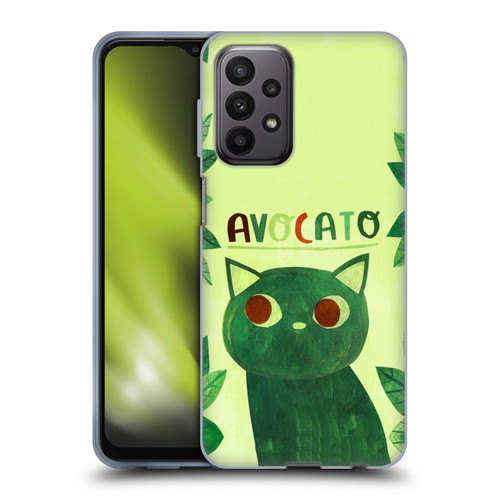 Planet Cat Puns Avocato Soft Gel Case for Samsung Galaxy A23 / 5G (2022)