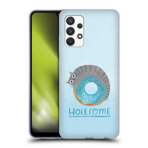 Planet Cat Puns Holesome Soft Gel Case for Samsung Galaxy A32 (2021)