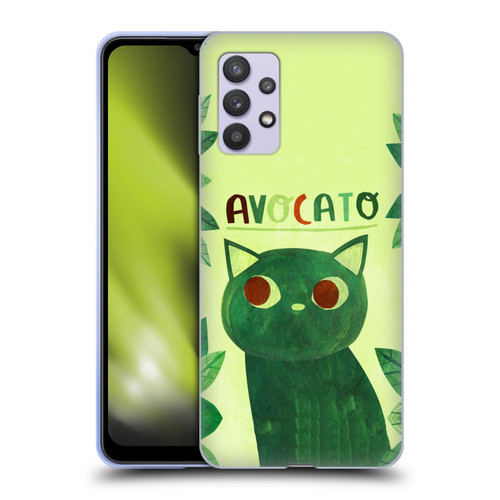 Planet Cat Puns Avocato Soft Gel Case for Samsung Galaxy A32 5G / M32 5G (2021)