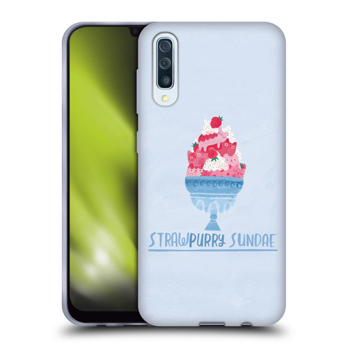 Planet Cat Puns Strawpurry Sundae Soft Gel Case for Samsung Galaxy A50/A30s (2019)