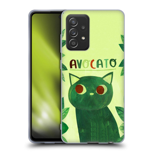 Planet Cat Puns Avocato Soft Gel Case for Samsung Galaxy A52 / A52s / 5G (2021)