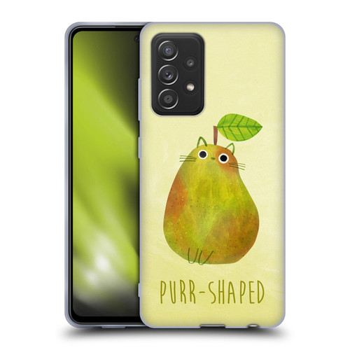 Planet Cat Puns Purr-shaped Soft Gel Case for Samsung Galaxy A52 / A52s / 5G (2021)