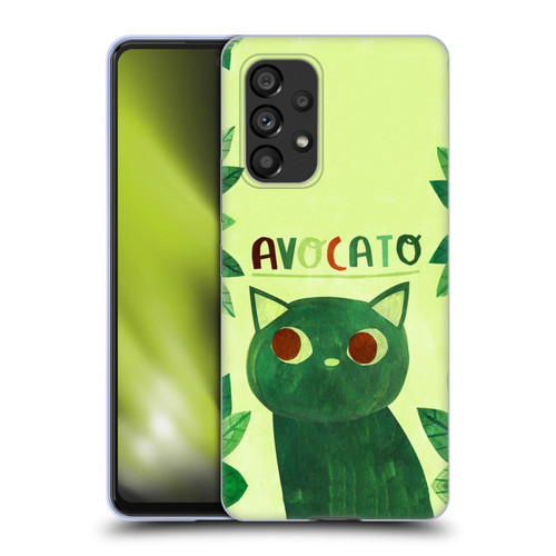 Planet Cat Puns Avocato Soft Gel Case for Samsung Galaxy A53 5G (2022)