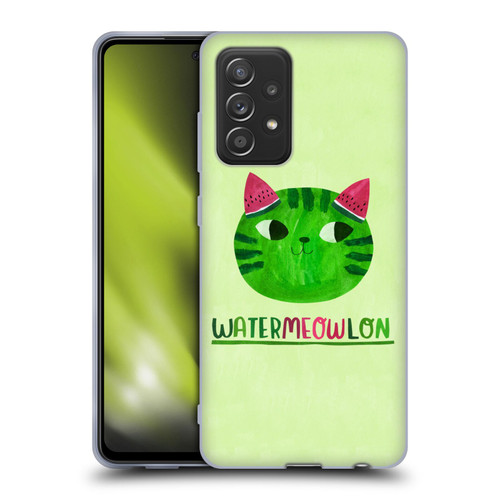 Planet Cat Puns Watermeowlon Soft Gel Case for Samsung Galaxy A52 / A52s / 5G (2021)