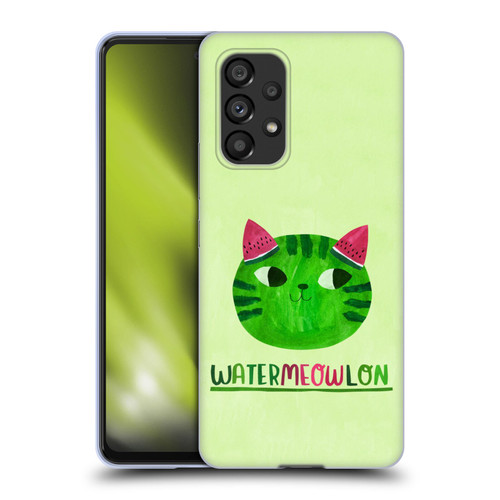 Planet Cat Puns Watermeowlon Soft Gel Case for Samsung Galaxy A53 5G (2022)