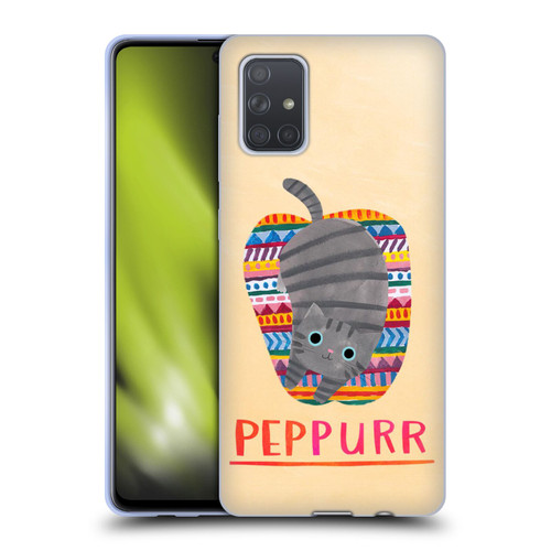 Planet Cat Puns Peppur Soft Gel Case for Samsung Galaxy A71 (2019)