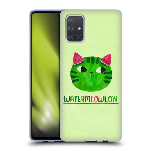 Planet Cat Puns Watermeowlon Soft Gel Case for Samsung Galaxy A71 (2019)