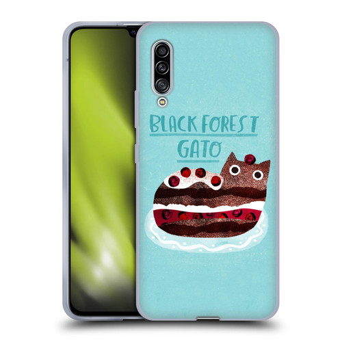 Planet Cat Puns Black Forest Gato Soft Gel Case for Samsung Galaxy A90 5G (2019)