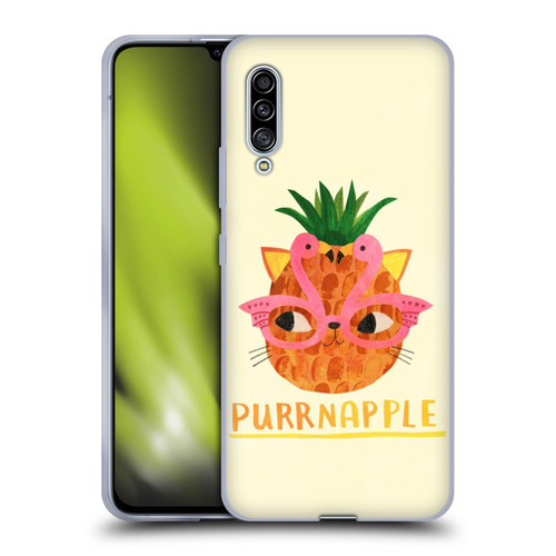 Planet Cat Puns Purrnapple Soft Gel Case for Samsung Galaxy A90 5G (2019)