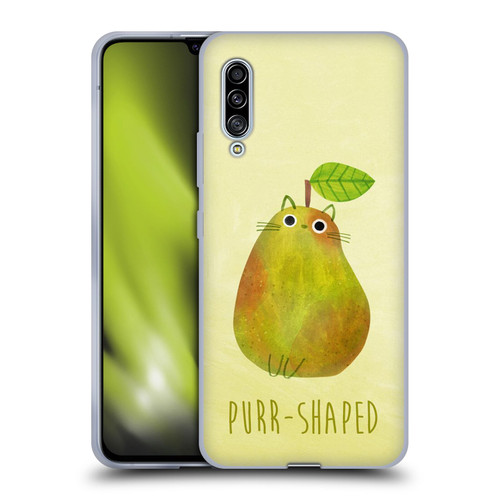 Planet Cat Puns Purr-shaped Soft Gel Case for Samsung Galaxy A90 5G (2019)