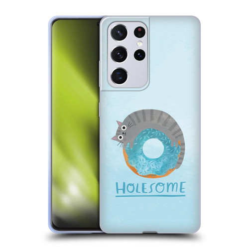Planet Cat Puns Holesome Soft Gel Case for Samsung Galaxy S21 Ultra 5G