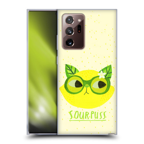Planet Cat Puns Sour Puss Soft Gel Case for Samsung Galaxy Note20 Ultra / 5G