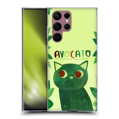 Planet Cat Puns Avocato Soft Gel Case for Samsung Galaxy S22 Ultra 5G