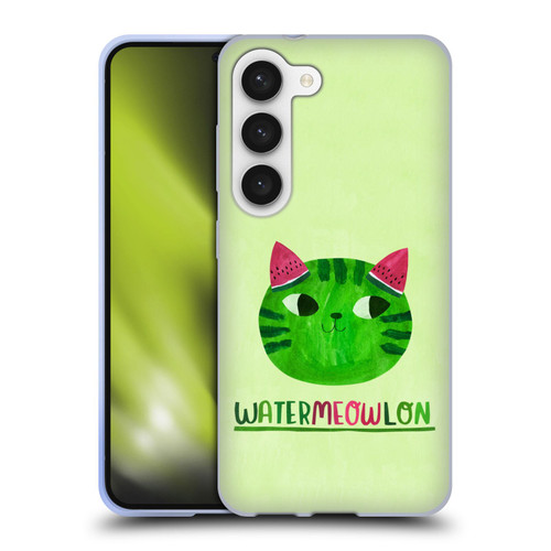 Planet Cat Puns Watermeowlon Soft Gel Case for Samsung Galaxy S23 5G