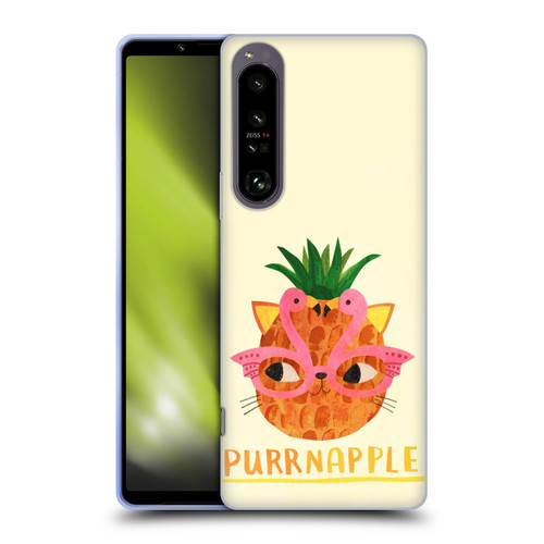 Planet Cat Puns Purrnapple Soft Gel Case for Sony Xperia 1 IV