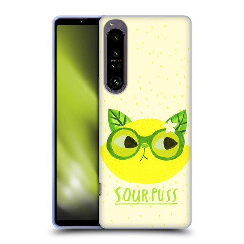 Planet Cat Puns Sour Puss Soft Gel Case for Sony Xperia 1 IV