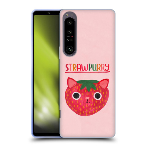 Planet Cat Puns Strawpurry Soft Gel Case for Sony Xperia 1 IV