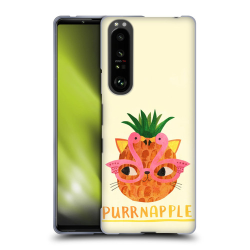 Planet Cat Puns Purrnapple Soft Gel Case for Sony Xperia 1 III