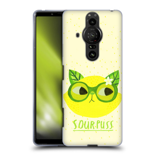 Planet Cat Puns Sour Puss Soft Gel Case for Sony Xperia Pro-I