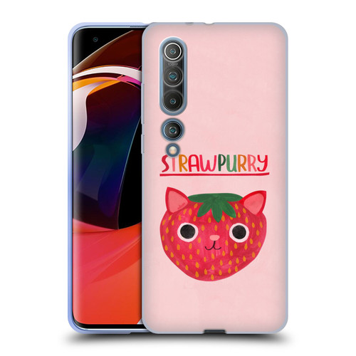 Planet Cat Puns Strawpurry Soft Gel Case for Xiaomi Mi 10 5G / Mi 10 Pro 5G
