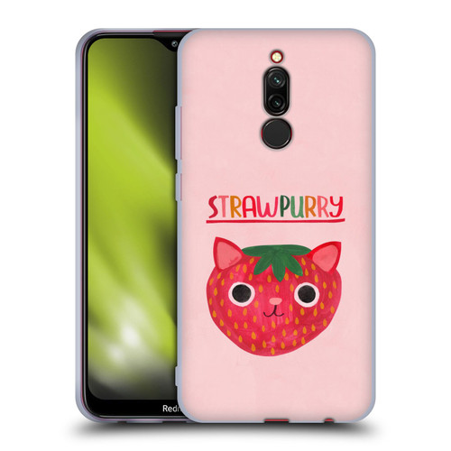 Planet Cat Puns Strawpurry Soft Gel Case for Xiaomi Redmi 8