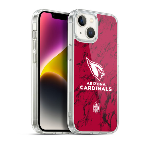 NFL Arizona Cardinals Graphics Coloured Marble Soft Gel Case for Apple iPhone 14