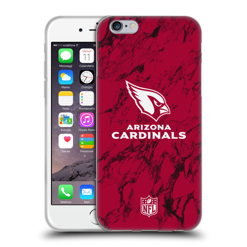 NFL Arizona Cardinals Graphics Coloured Marble Soft Gel Case for Apple iPhone 6 / iPhone 6s