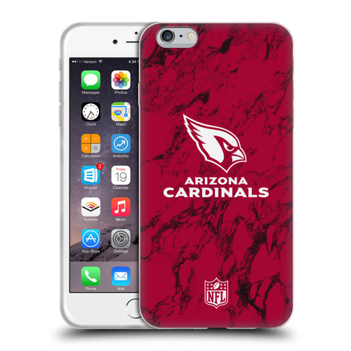 NFL Arizona Cardinals Graphics Coloured Marble Soft Gel Case for Apple iPhone 6 Plus / iPhone 6s Plus