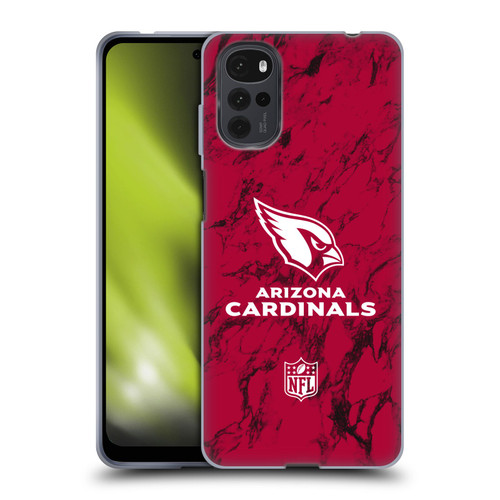 NFL Arizona Cardinals Graphics Coloured Marble Soft Gel Case for Motorola Moto G22
