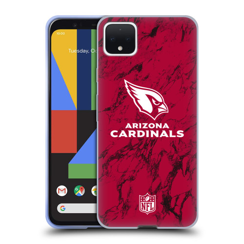 NFL Arizona Cardinals Graphics Coloured Marble Soft Gel Case for Google Pixel 4 XL