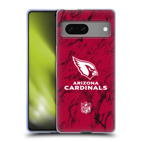 NFL Arizona Cardinals Graphics Coloured Marble Soft Gel Case for Google Pixel 7