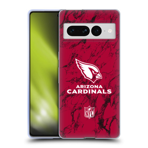 NFL Arizona Cardinals Graphics Coloured Marble Soft Gel Case for Google Pixel 7 Pro