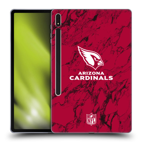 NFL Arizona Cardinals Graphics Coloured Marble Soft Gel Case for Samsung Galaxy Tab S8 Plus