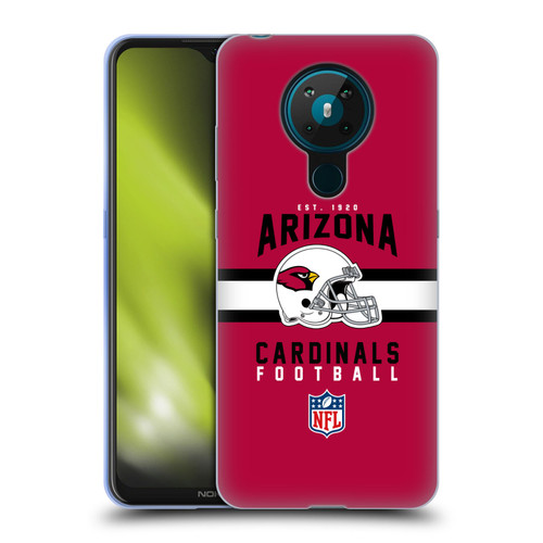 NFL Arizona Cardinals Graphics Helmet Typography Soft Gel Case for Nokia 5.3