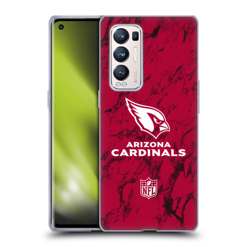 NFL Arizona Cardinals Graphics Coloured Marble Soft Gel Case for OPPO Find X3 Neo / Reno5 Pro+ 5G