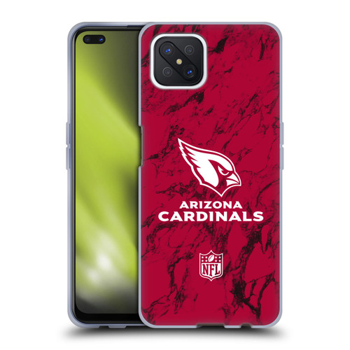 NFL Arizona Cardinals Graphics Coloured Marble Soft Gel Case for OPPO Reno4 Z 5G