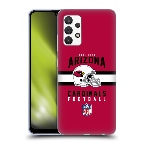 NFL Arizona Cardinals Graphics Helmet Typography Soft Gel Case for Samsung Galaxy A32 (2021)