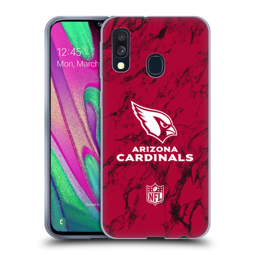 NFL Arizona Cardinals Graphics Coloured Marble Soft Gel Case for Samsung Galaxy A40 (2019)