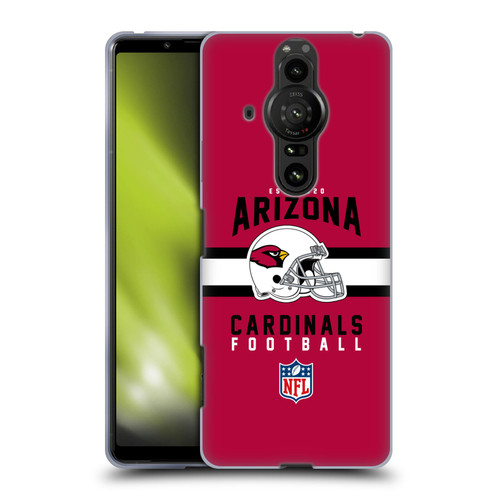 NFL Arizona Cardinals Graphics Helmet Typography Soft Gel Case for Sony Xperia Pro-I