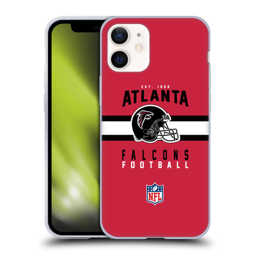 NFL Atlanta Falcons Graphics Helmet Typography Soft Gel Case for Apple iPhone 12 Mini