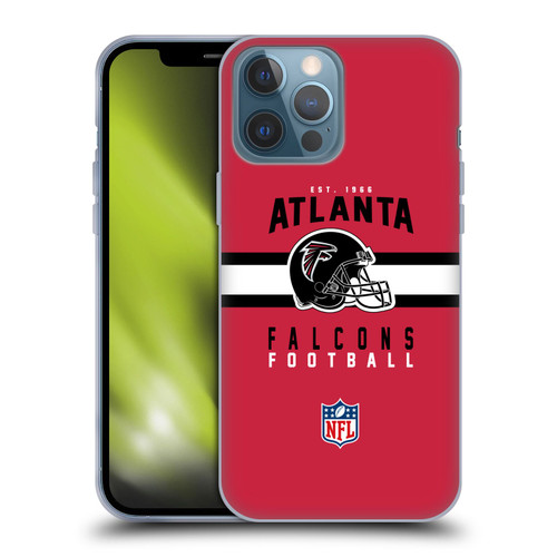 NFL Atlanta Falcons Graphics Helmet Typography Soft Gel Case for Apple iPhone 13 Pro Max