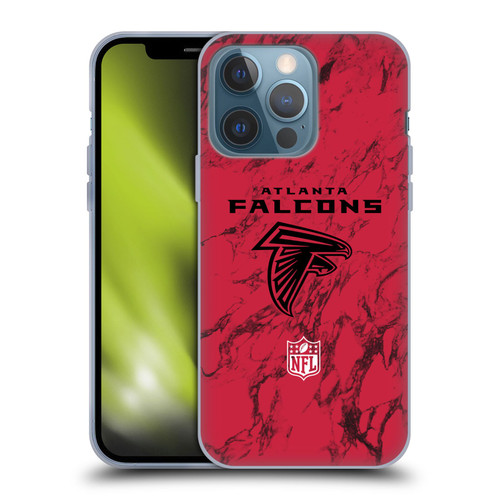 NFL Atlanta Falcons Graphics Coloured Marble Soft Gel Case for Apple iPhone 13 Pro